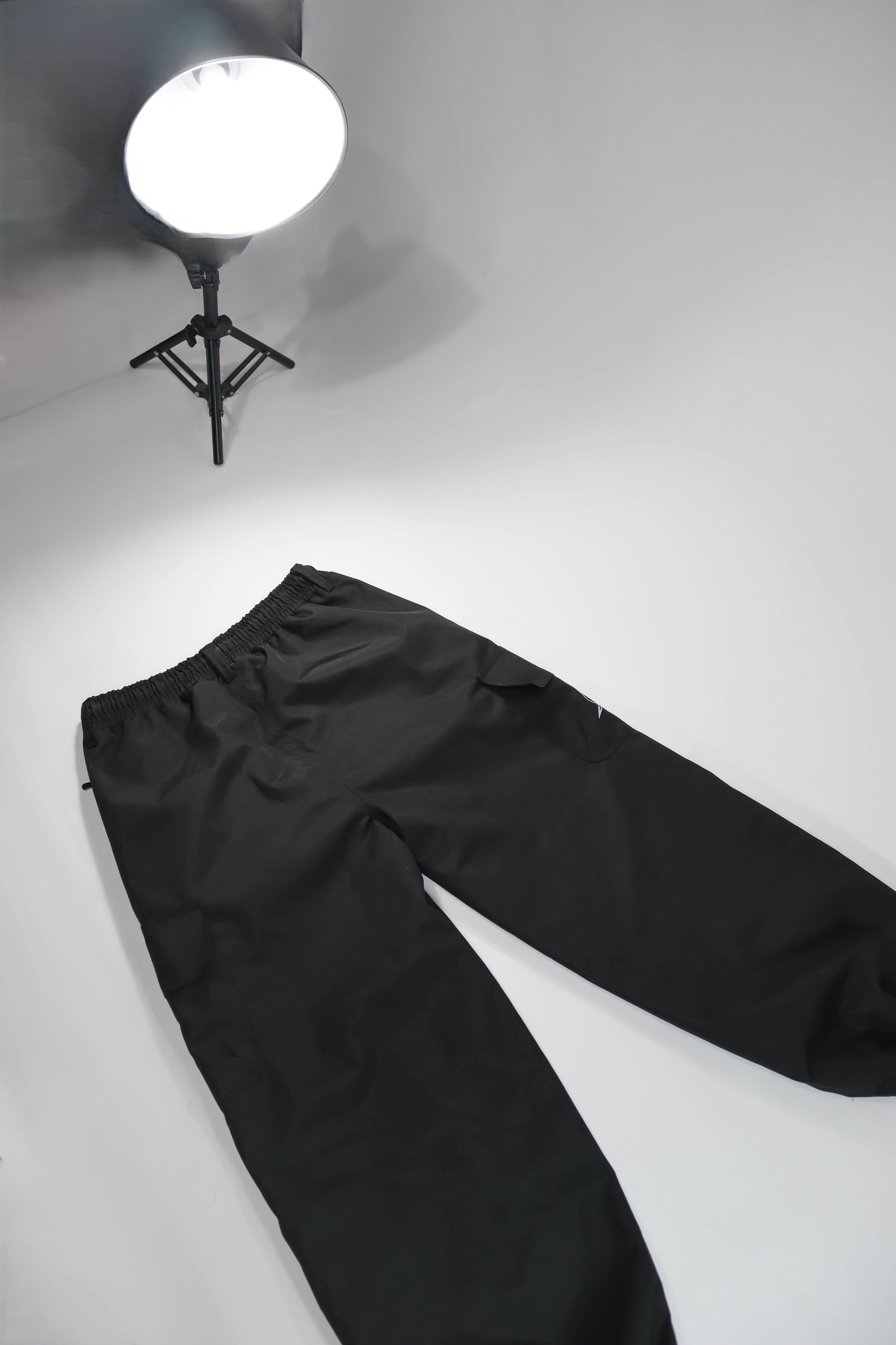 Baggy snow pants on a white background