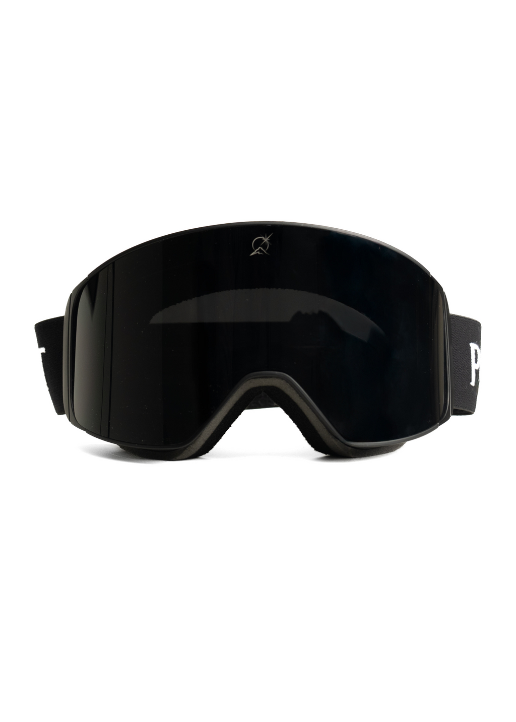 Black Polar Pursuit goggles on a white background