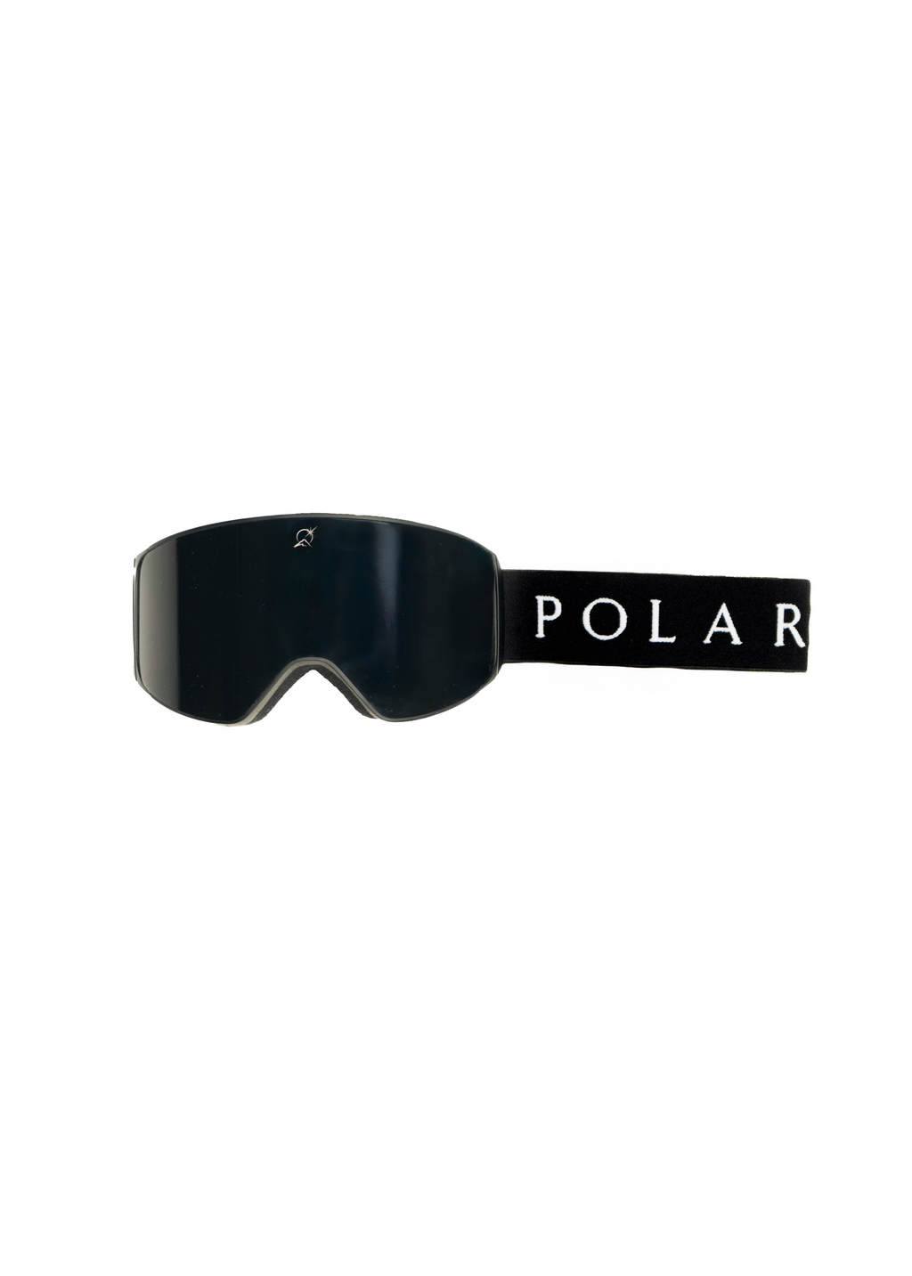 Black Polar Pursuit goggles with 'Polar Pursuit' branding on a white background